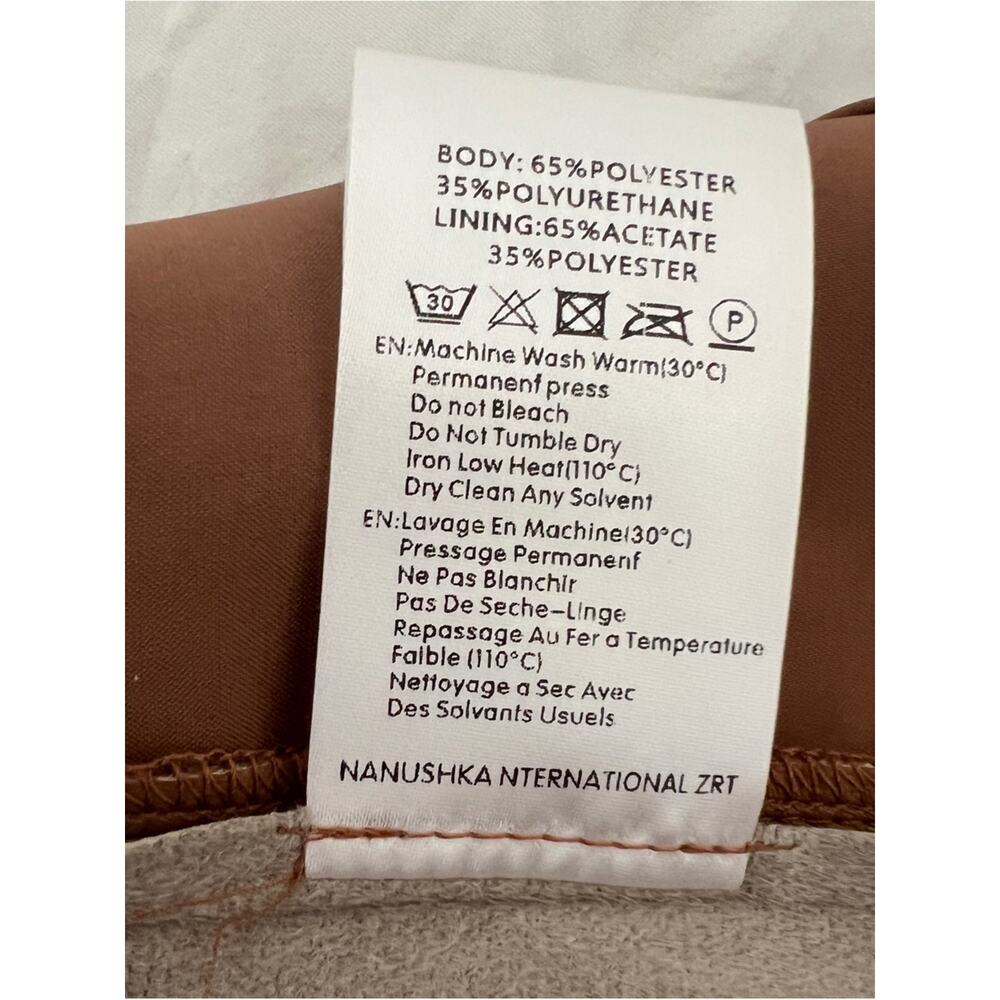Nanushka Mitsu Vegan Leather Tapered Trousers Size S - Picture 8 of 11